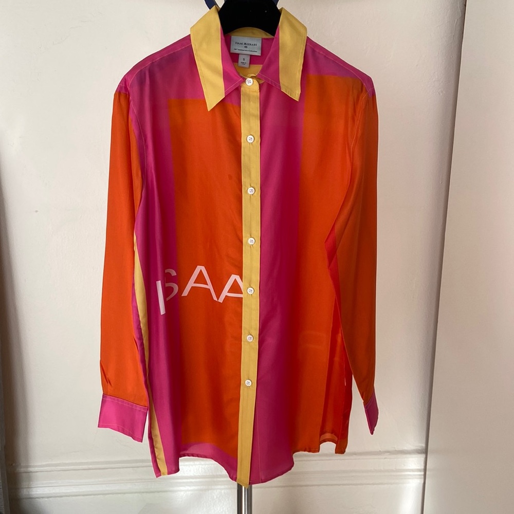 New Silk Oversized Multicolor Shirt